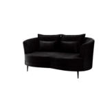 Möbelix 2-sitzer-sofa Anthrazit Velours, Rücken Echt B: 179 Cm