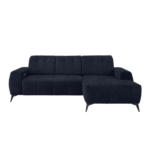 Möbelix Ecksofa mit USB Anschluss Sano, Dunkelblau,s: 258x180 cm