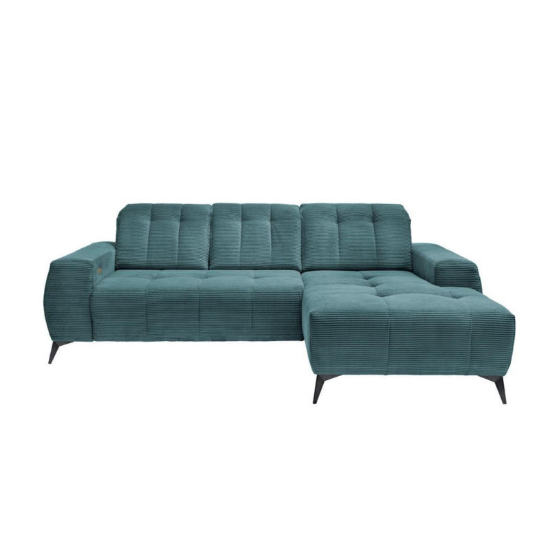 Ecksofa Mit Usb Anschluss Sano, Petrol, S: 258x180 Cm