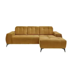 Ecksofa Mit Usb Anschluss Sano, Goldfarben,s: 258x180 Cm