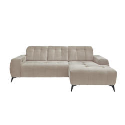 Ecksofa mit USB Anschluss Sano, Beige, S: 258x180 cm