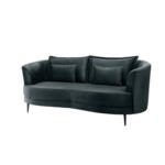 Möbelix 3-sitzer-sofa Pistaccio Blau Velours, Rücken Echt B: 209 Cm