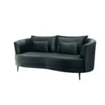 M&ouml;belix 3-sitzer-sofa Pistaccio Blau Velours, R&uuml;cken Echt B: 209 Cm