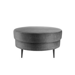 Hocker Pistaccio Grau Velours, D: 80 Cm