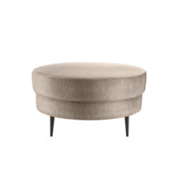 Hocker Pistaccio Beige Velorus, D: 80 Cm