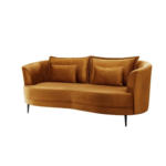 Möbelix 3-sitzer-sofa Pistaccio Gelb Velours, Rücken Echt B: 209 Cm