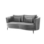 Möbelix 3-sitzer-sofa Pistaccio Velours, Rücken Echt B: 209 Cm