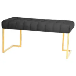 Hockerbank Rarity Schwarz, B: 47 cm