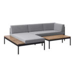 Möbelix Loungegarnitur 3-tlg Casablanca Holz/metall +kissen