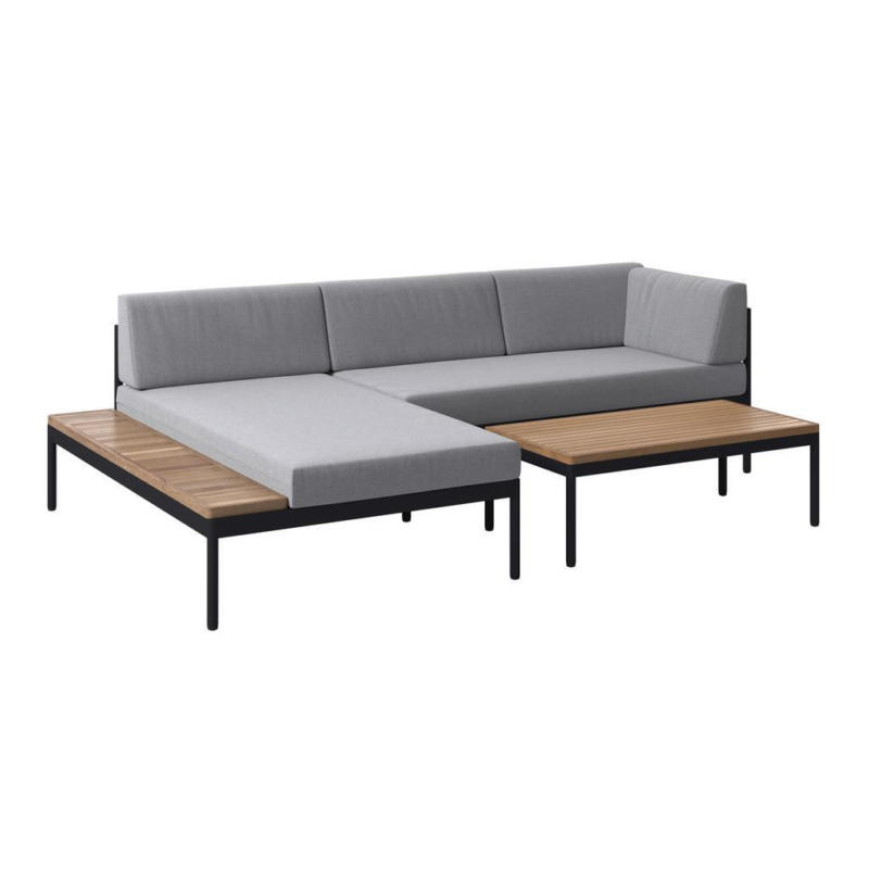 Loungegarnitur 3-tlg Casablanca Holz/metall +kissen