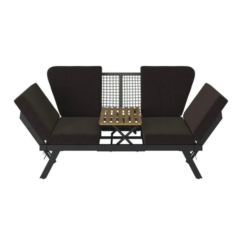 Gartenbank Metall Relax mit Kissen