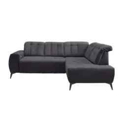 Ecksofa Mit Usb Anschluss Sano, Anthrazit, S: 261x200 Cm