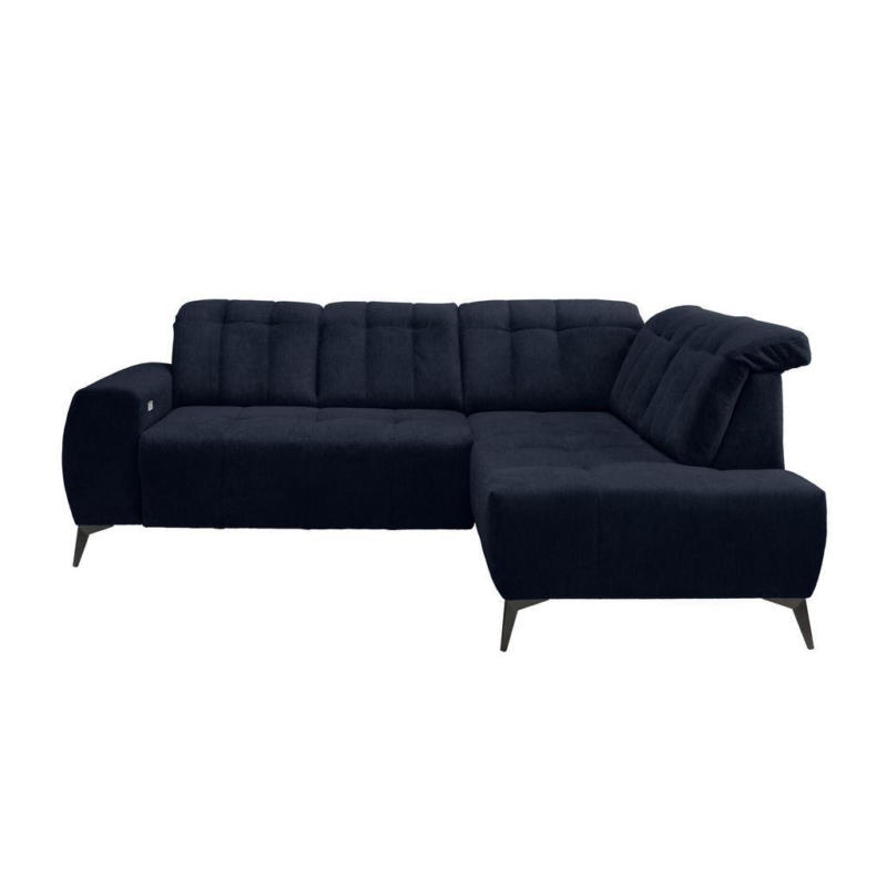 Ecksofa Mit Usb Anschluss Sano, Dunkelblau,s: 261x200 Cm