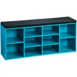 M&ouml;belix Schuhregal Mit Sitzkissen T&uuml;rkis, Schwarz, B: 103,5 Cm