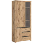 Möbelix Vitrine Woody Nox Oak/anthrazit B: 91 Cm