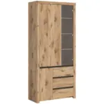 Möbelix Vitrine Woody Nox Oak/anthrazit B: 91 Cm
