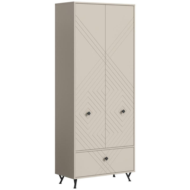 Garderobenschrank Notes Sandbeige B: 80 cm