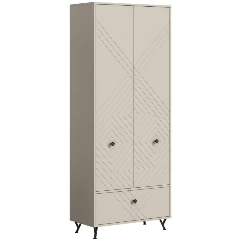 Garderobenschrank Notes Sandbeige B: 80 Cm