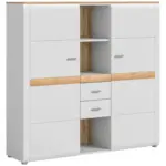 Möbelix Highboard Ashton Aschgrau B: 141 Cm