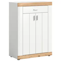 Schuhschrank Laredo Weiß/nox Oak B: 73 Cm