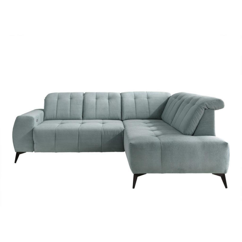 Ecksofa Mit Usb Anschluss Sano, Hellblau, S: 261x200 Cm