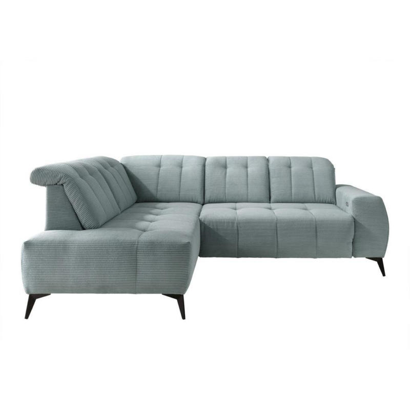 Ecksofa Mit Usb Anschluss Sano, Hellblau, S: 200x261 Cm