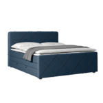 Möbelix Boxspringbett Cordoba Blau Inkl.bettkasten, L: 180 Cm