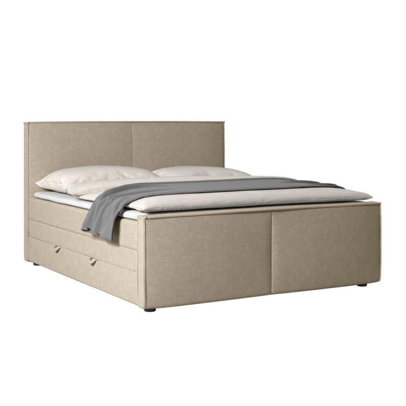 Boxspringbett Algier Beige inkl.bettkasten, L: 180 cm