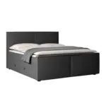 M&ouml;belix Boxspringbett Algier Schwarz inkl.bettkasten, L: 180 cm