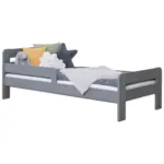 Möbelix Bett Bennet Hellgrau Inkl. Matratze, Rollrost, 90x200 Cm