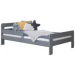 Möbelix Bett Bennet Hellgrau inkl. Matratze, Rollrost, 120x200 cm