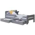 M&ouml;belix Bett Bennet Hellgrau Inkl. Zubeh&ouml;r, 120x200 Cm