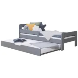 Bett Bennet Hellgrau Inkl. Zubehör, 120x200 Cm