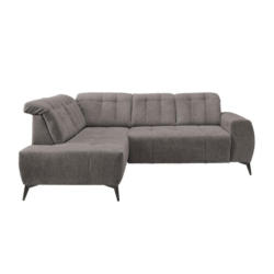 Ecksofa mit USB Anschluss Sano, Graubraun, S: 200x261 cm