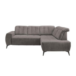 Ecksofa mit USB Anschluss Sano, Graubraun, S: 261x200 cm