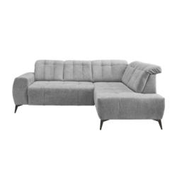 Ecksofa mit USB Anschluss Sano, Silberfa., S: 261x200 cm