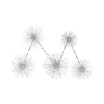 Möbelix Wanddeko Domizil Silberfarben, 61x15 cm