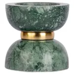 Möbelix Kerzenhalter Sorin Grün/goldfarben 12,75x14 Cm