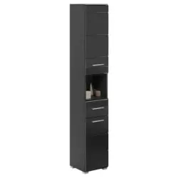 Hochschrank Linus Schwarz B: 30 Cm