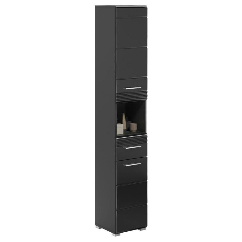 Hochschrank Linus Schwarz B: 30 Cm