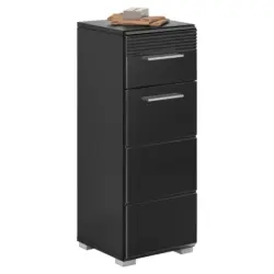 Unterschrank Linus Schwarz B: 60 Cm
