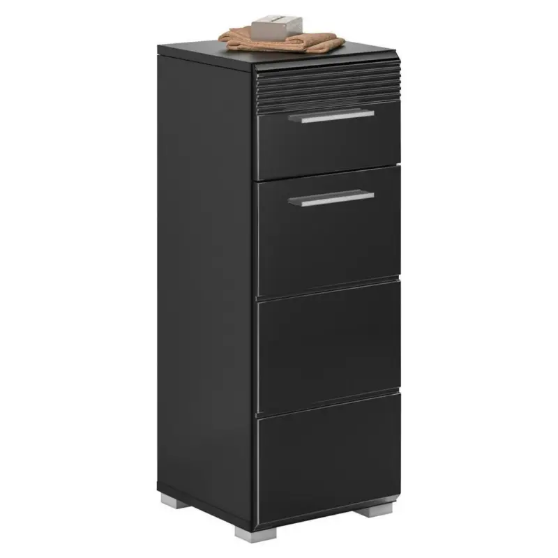 Unterschrank Linus Schwarz B: 60 Cm