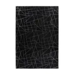 Möbelix Teppich Bijou Schwarz/Silberfarben, 80x150cm