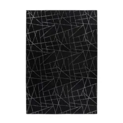 Teppich Bijou Schwarz/Silberfarben, 80x150cm