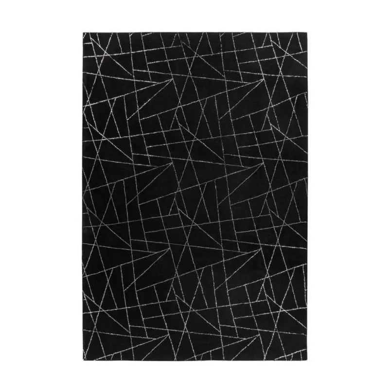 Teppich Bijou Schwarz/Silberfarben, 80x150cm