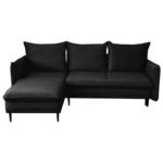 Möbelix Ecksofa mit Bettkasten Melody Schwarz S: 170x235 cm