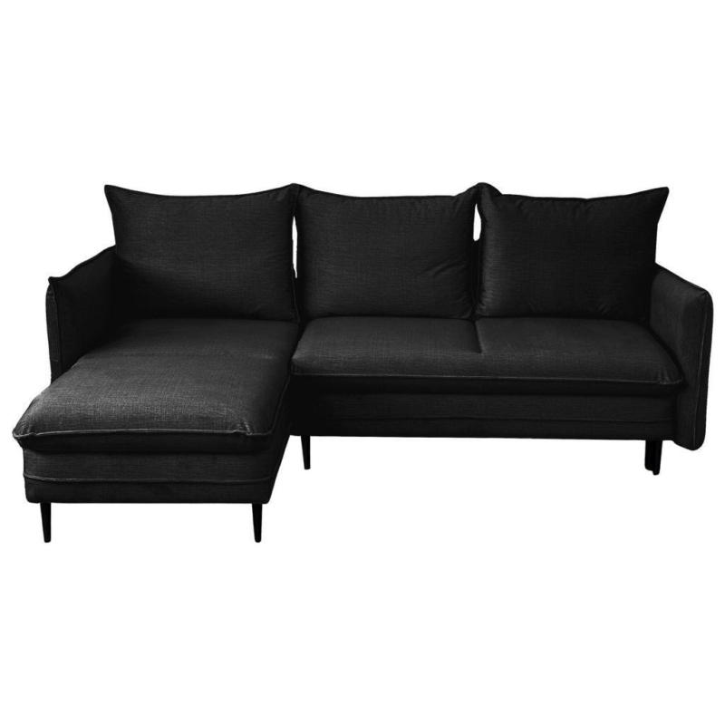 Ecksofa mit Bettkasten Melody Schwarz S: 170x235 cm