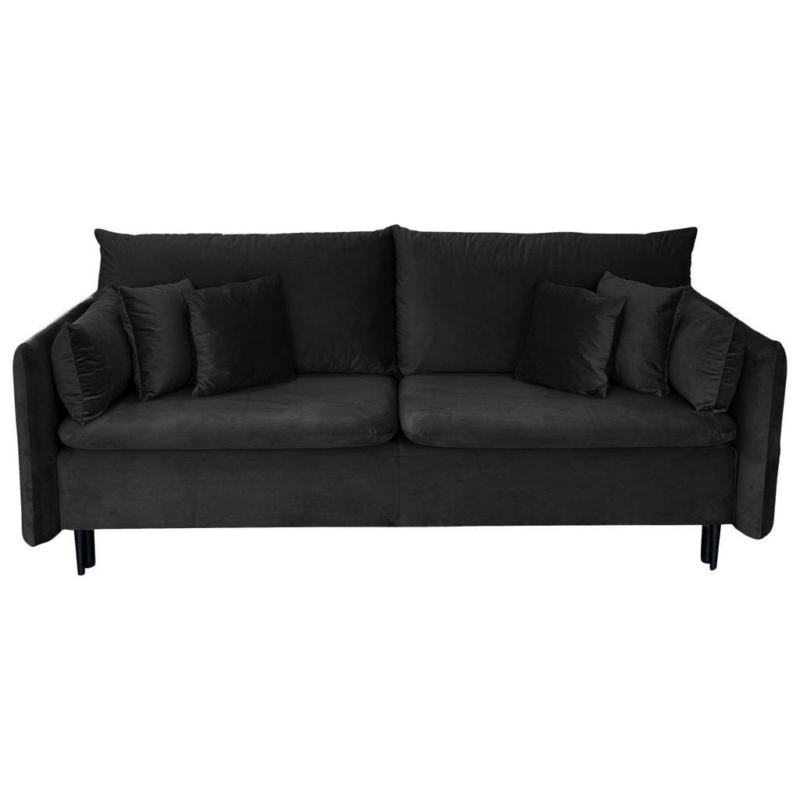 Schlafsofa mit Bettkasten Orlando Schwarz B: 220 cm