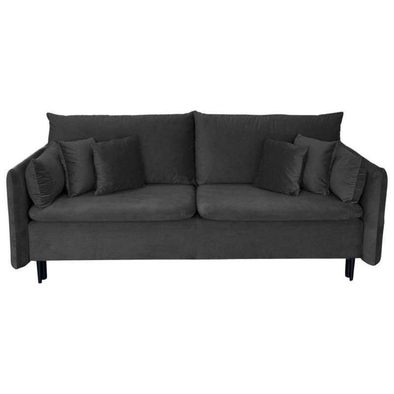 Schlafsofa mit Bettkasten Orlando Grau B: 220 cm