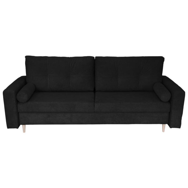 Schlafsofa mit Bettkasten Torenta Schwarz B: 220 cm